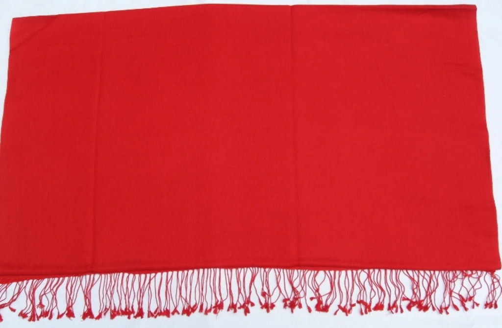 Scarf/Scarves/Shawl/Shawls/Stole/Wrap/Pashmina Scarf/Pashmina Shawl/Cashmere/Cashmere Scarf/Wool/Silk (Lipstick Red)