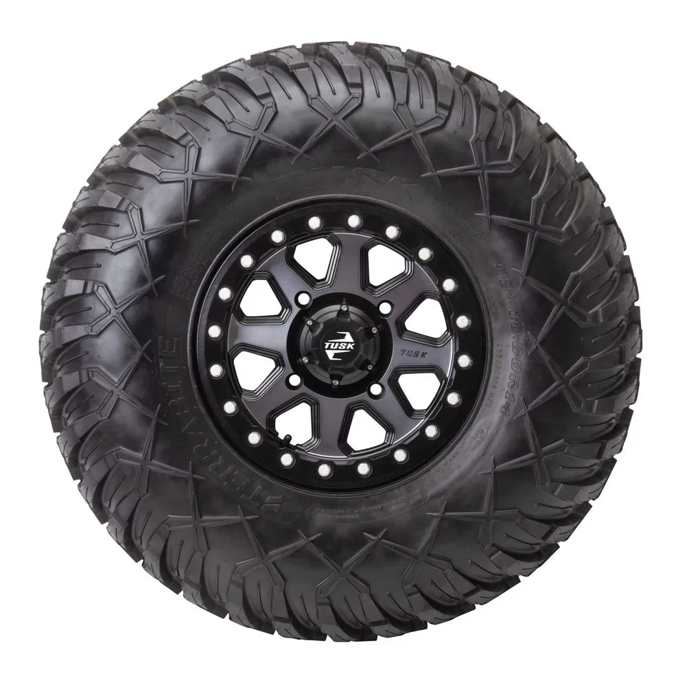 4/156 Tusk Uinta Beadlock Wheel 14x7 5.0 + 2.0 Gunmetal/Black For YAMAHA Wolverine RMAX 2 1000 R-Spec 2022
