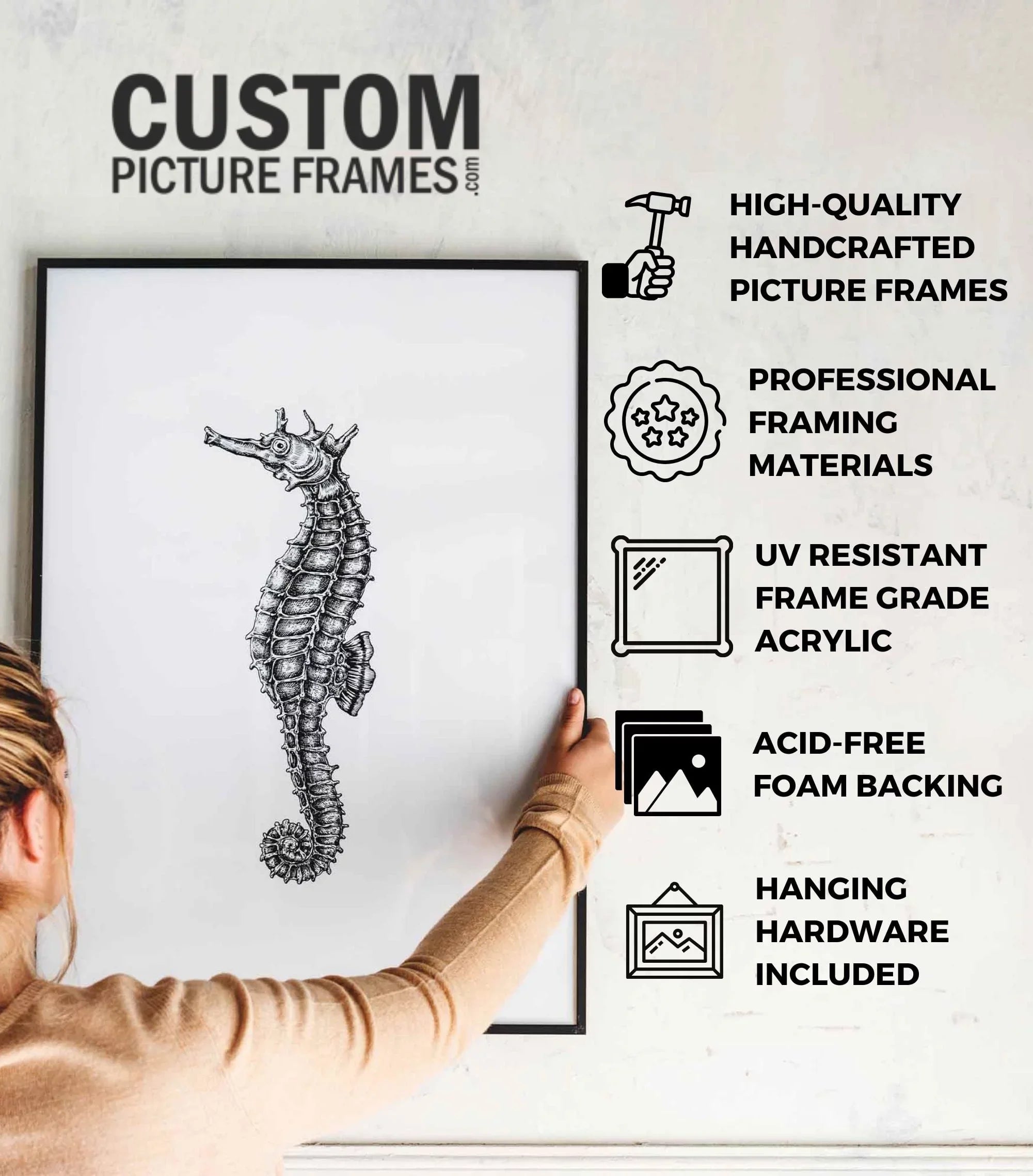 24x30 Puzzle Frame Kit with Glue Sheets  | Rose Gold Scandanavian Picture Frame | Real Wood with UV