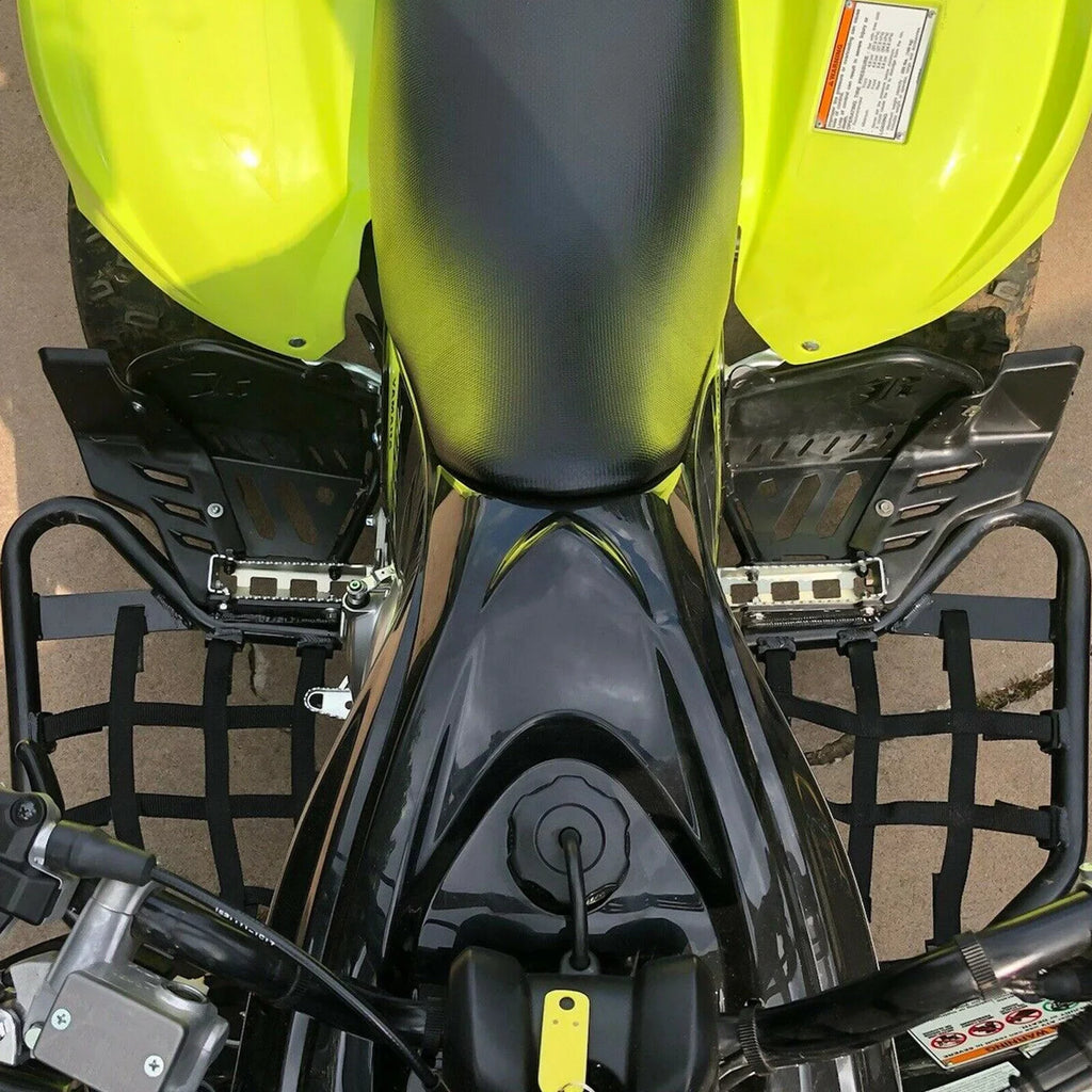 Kojem Aluminium Foot Peg Step  Nerf Bars for Yamaha Raptor 700 Black Side Step with Black Webbing nets  2006-2020