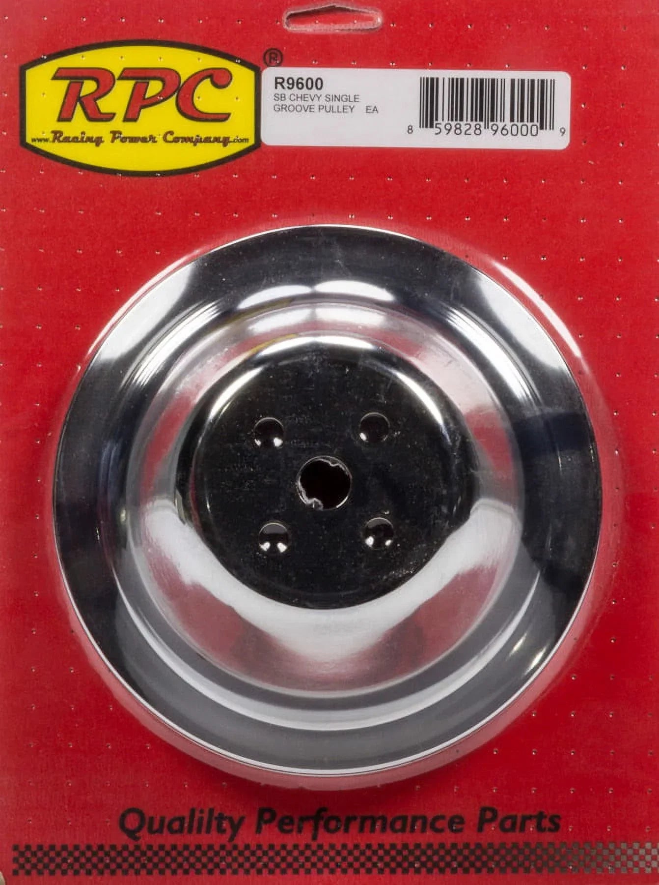 Racing Power Company R9600 Chrome Steel moisture Pump Pulley Sbc Short 7.1 Dia