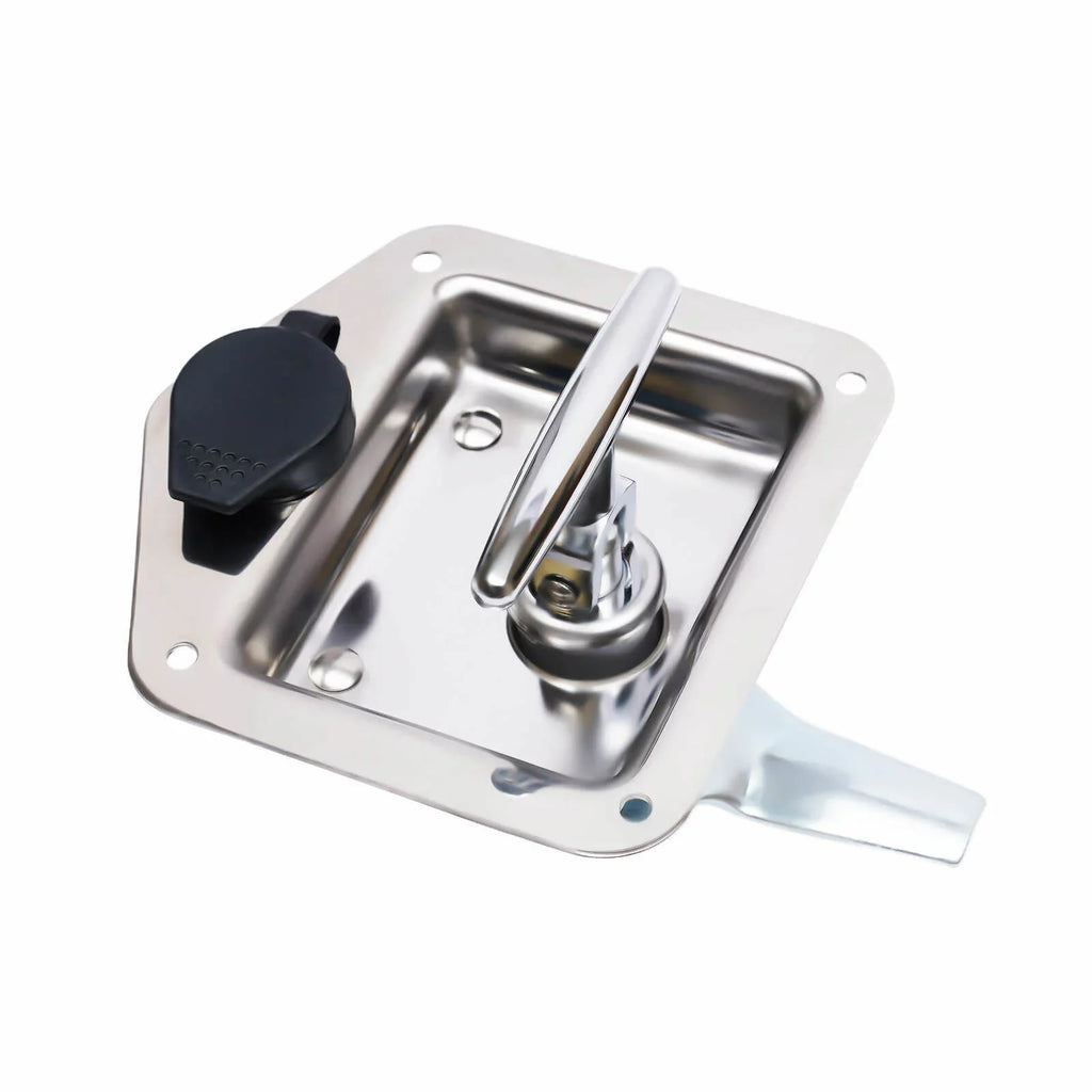 Set of 6 Folding T-handle Tool Box Lock RV Door Latch w/ 12 Keys Stainless Steel