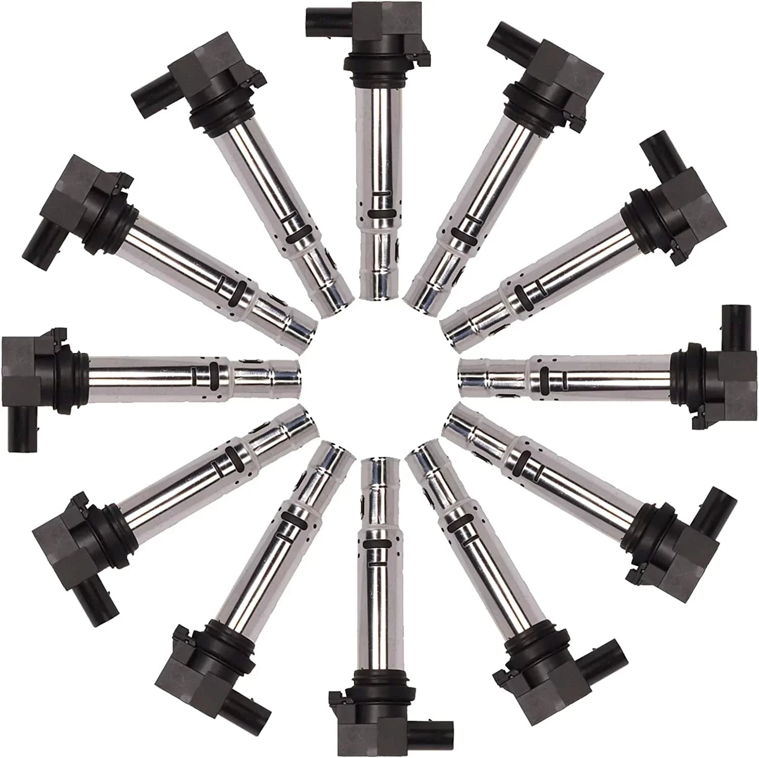 Yoshi Motors Pack of 12 Ignition Coil Replacement For Audi 2012-2016 2012 2013 2014 2015 2016 12 13 14 15 16 A8 Quattro 6.3L W12 UF662