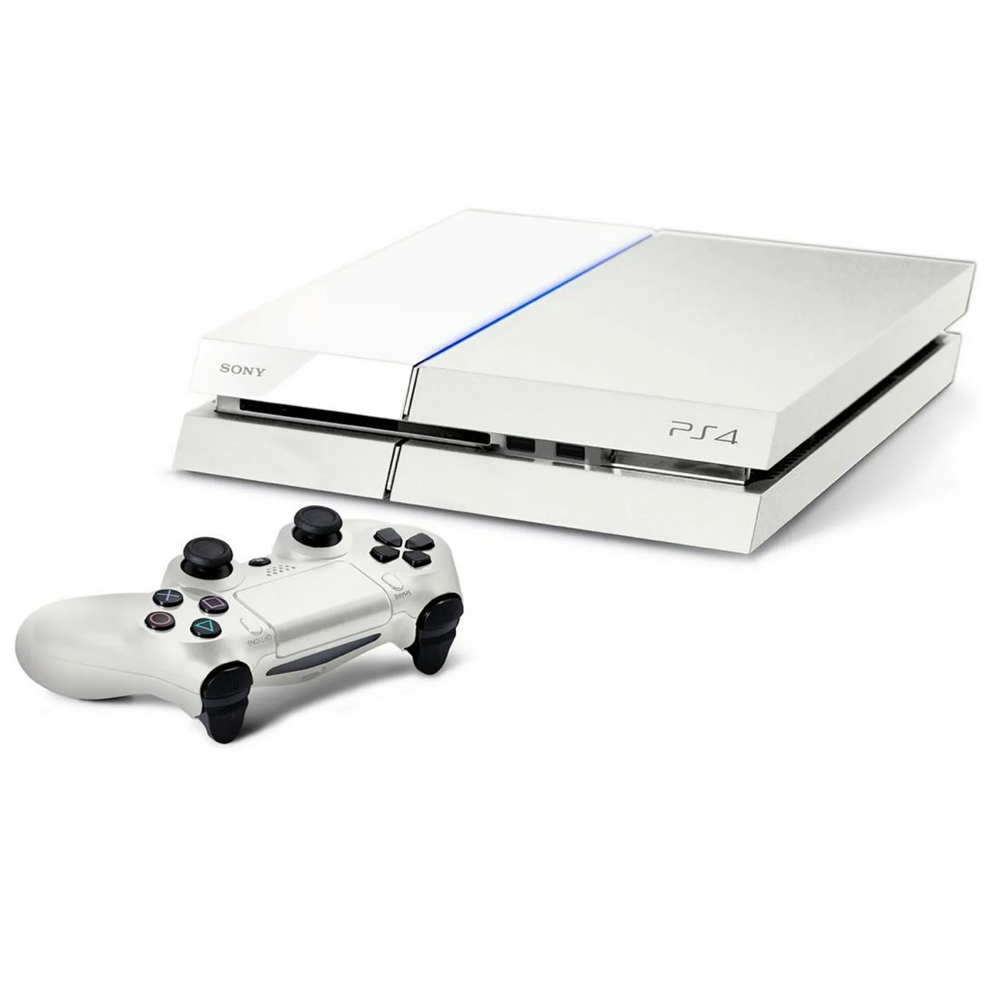 Pre-Owned  PlayStation 4 500GB Gaming Console White Headset with BOLT AXTION Cleaning Kit Bundle (Refurbished: Like New)