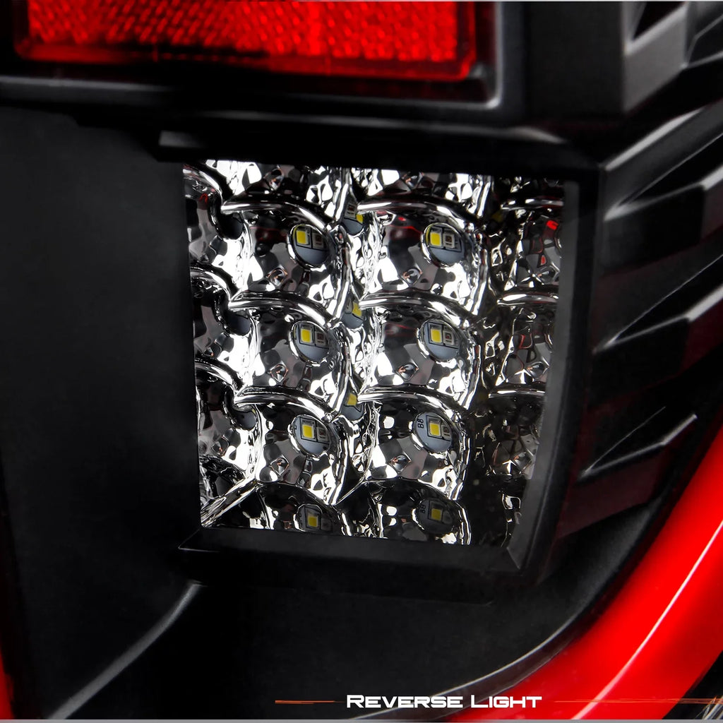 AKKON - Fit 2008 2009 2010 2011 2012 2013 2014  F150 [Full LED] Tail Lights Driver + Passenger Black