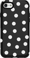 OtterBox Symmetry Series Case for iPhone SE (3rd and 2nd gen) and iPhone 8/7 (Only) - Non-Retail Packaging - Date Night (Black/White Polka Dot Graphic)