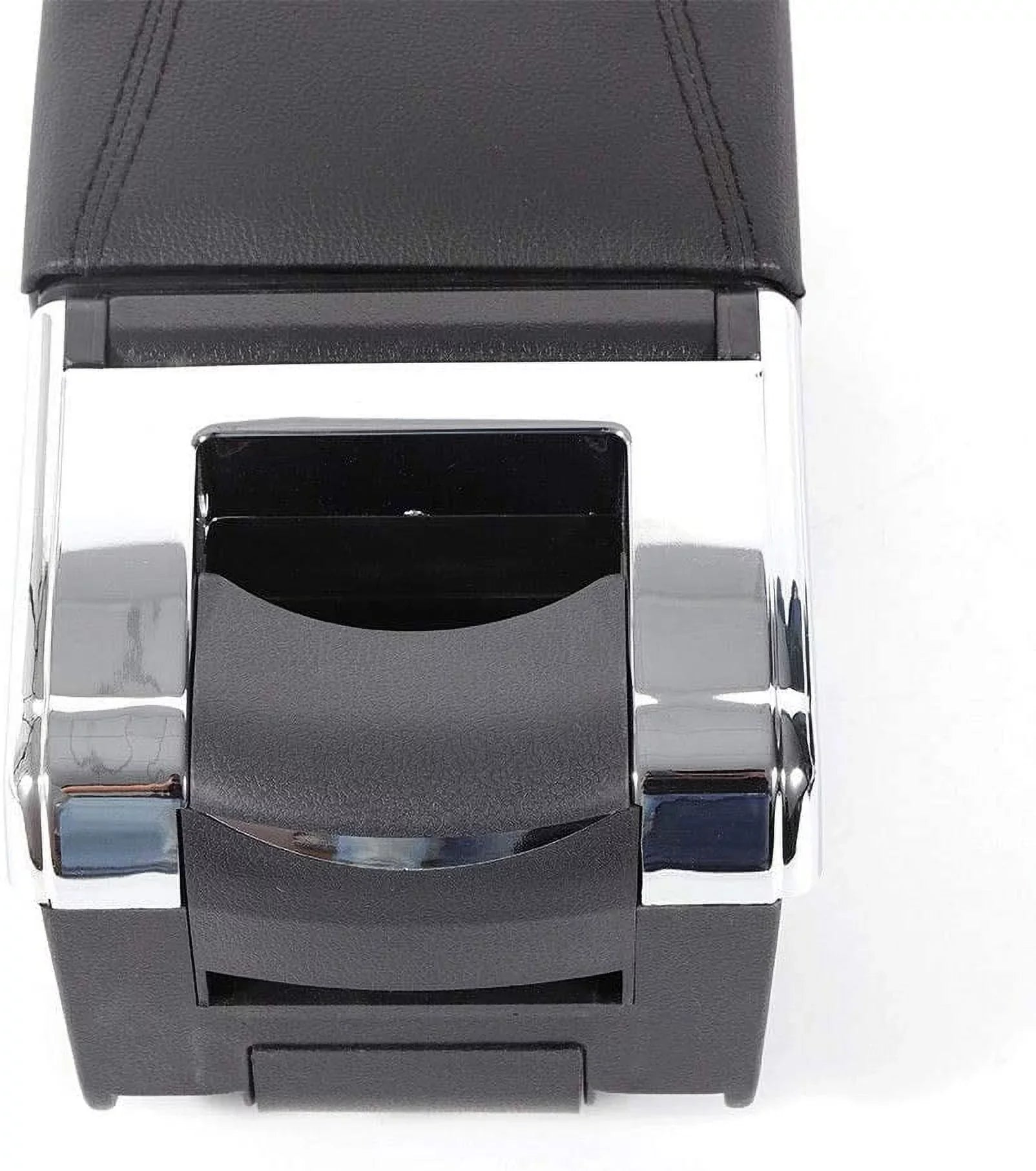 WUZSTAR Automotive Rotatable Black Armrest Console Storage Box Leather Cup Holder Storage Case