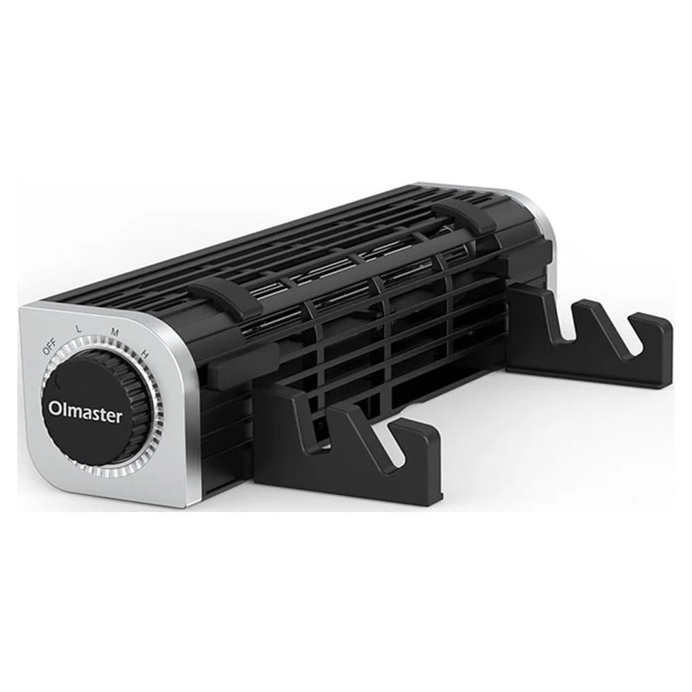 Olmaster CF-1691 USB Cooling Fan Laptop Pad Stand Fan Bracket,Black, Horizontal Design