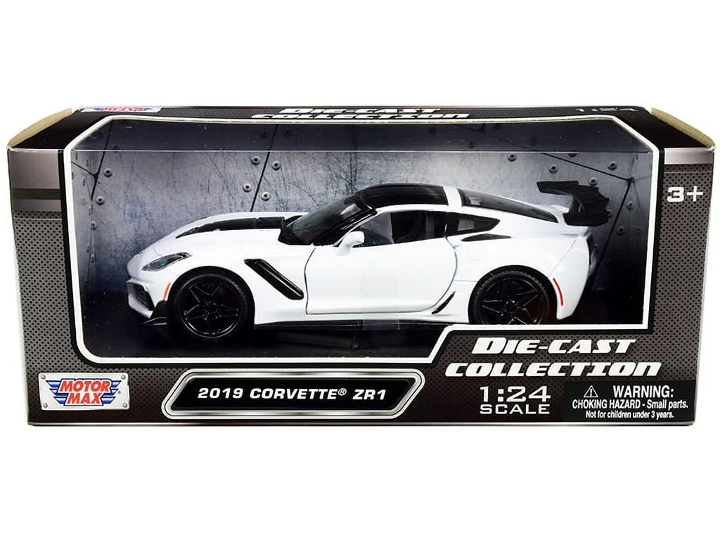 2019 Chevy Corvette ZR1, White - Motor Max 79356WH - 1/24 scale Diecast Model Toy Car