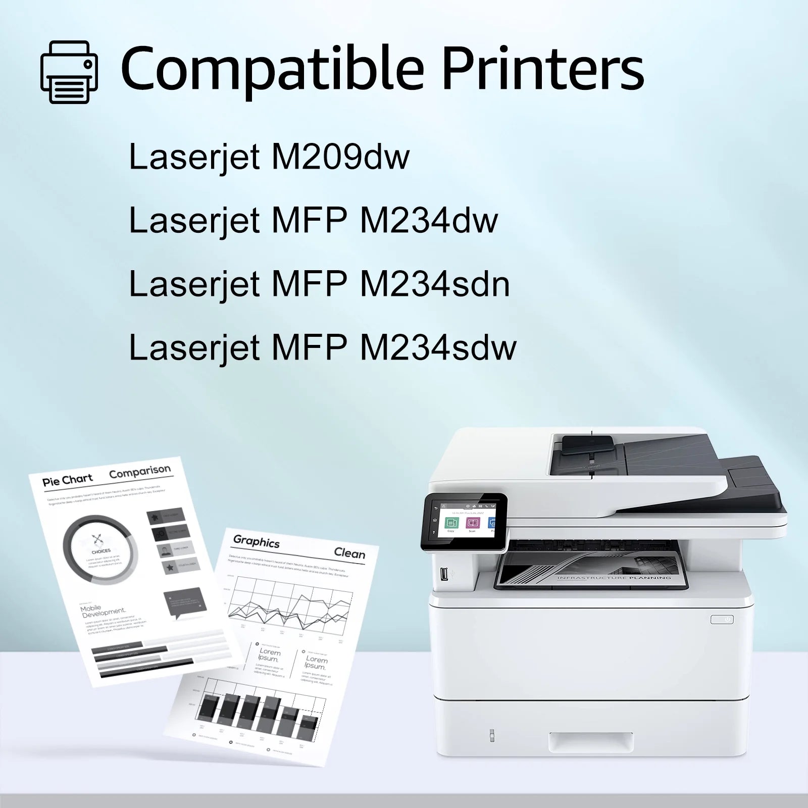 GREENCYCLE 8 appropriate for  134A W1340A (No Chip) Black Toner Cartridge Replacement with  Laserjet M209dw MFP M234dw M234sdw M234sdn Printer