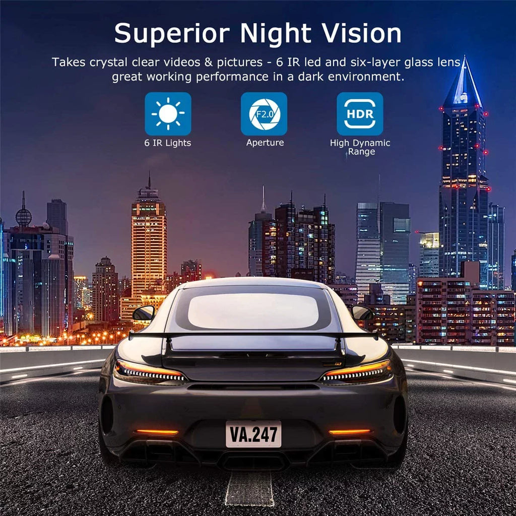 ORSKEY Dash Cam 1080P Full HD Car DVR Dashboard Camera Video Recorder in Car Camera Dashcam for Cars 170 Wide Angle WDR with 3.0" LCD Display Night Vision G-Sensor