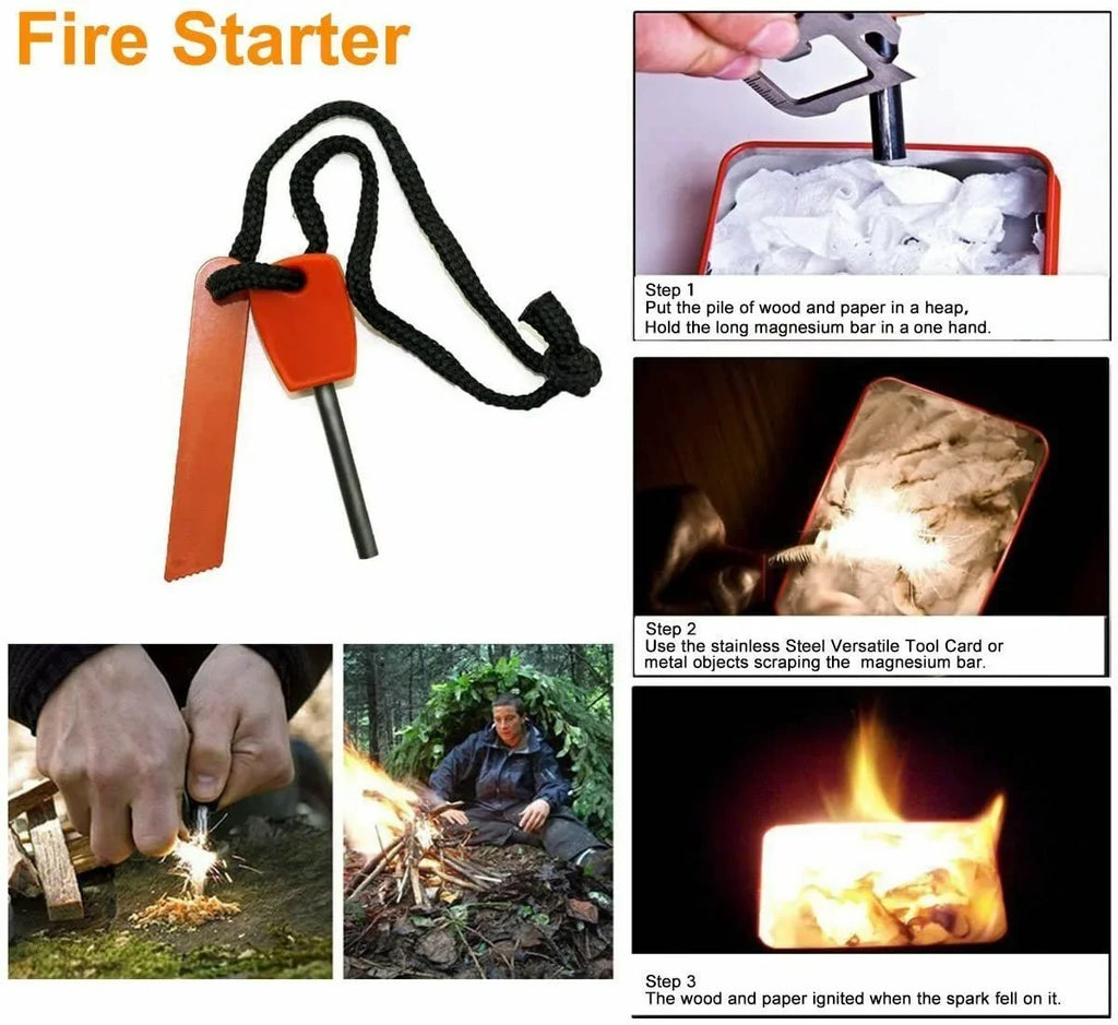 Camping Survival Kit Military Tactical Emergency Outdoor Kit Gear Camping Tools