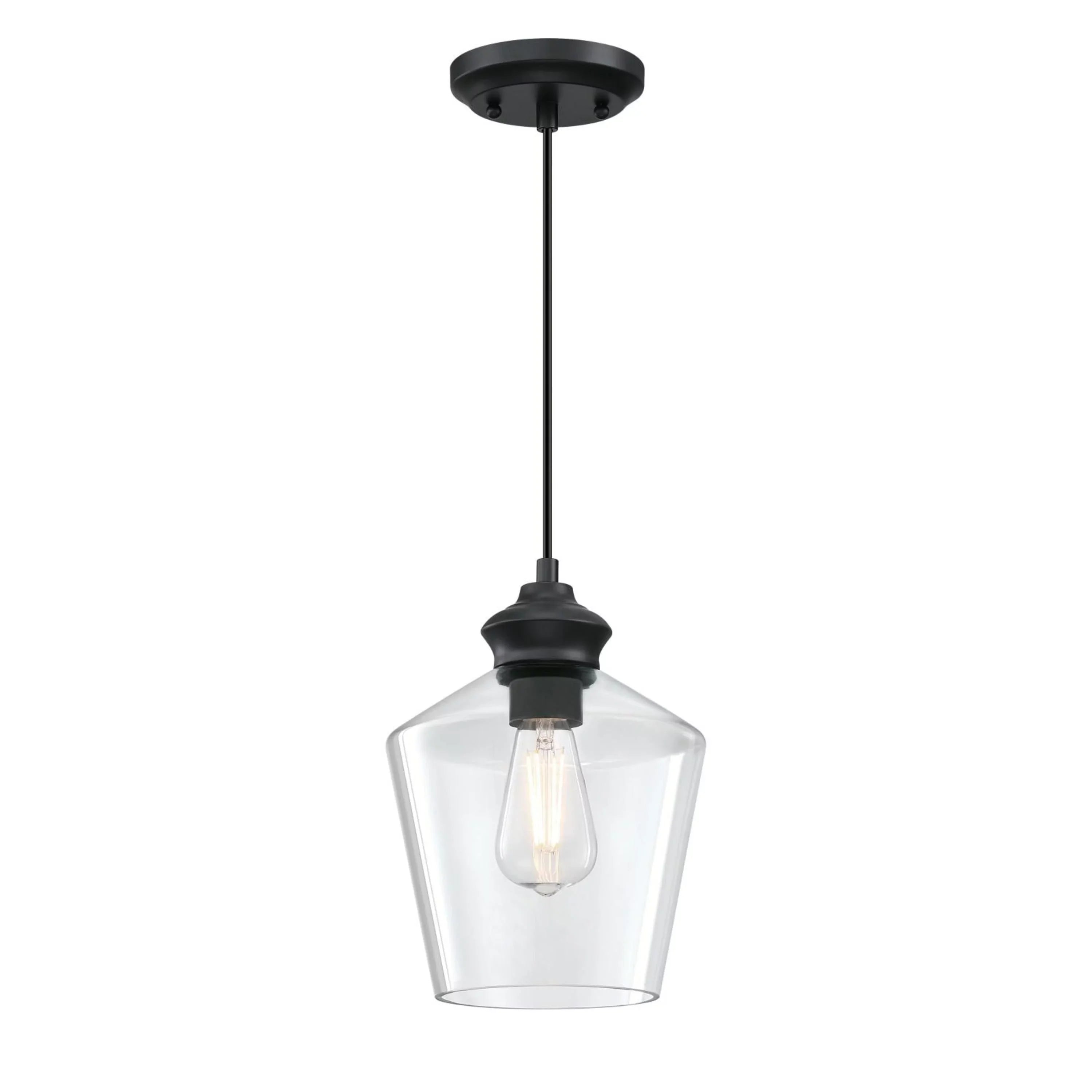 Westinghouse Ramsey Mini Pendant Brushed Nickel Finish Clear Glass