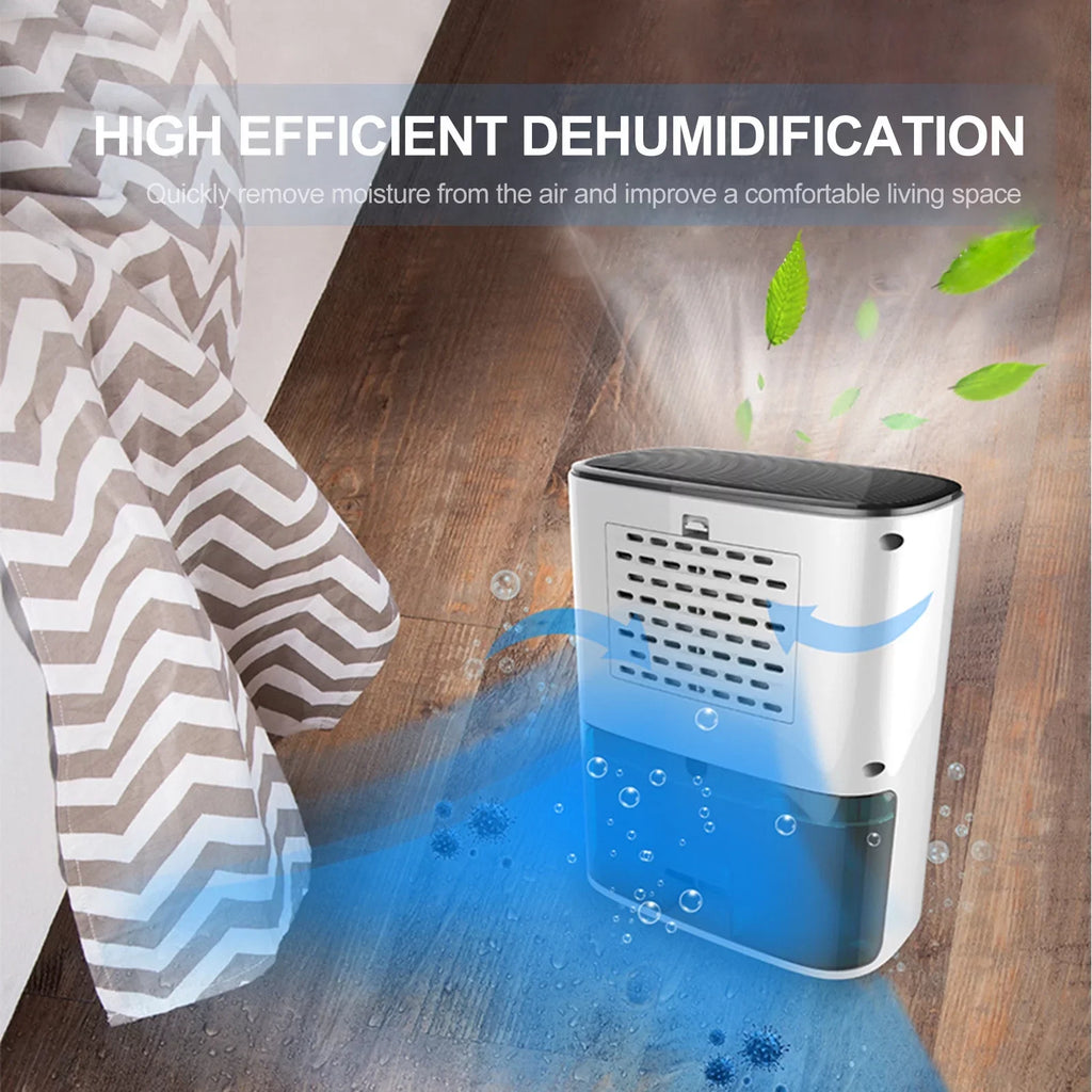 Ft - Auto-Off, Humidity Control, Ideal for Home, Basements, Bedrooms, Garages, Wardrobes, RVs. Portable 1200mL Dehumidifier for up to 215 Sq