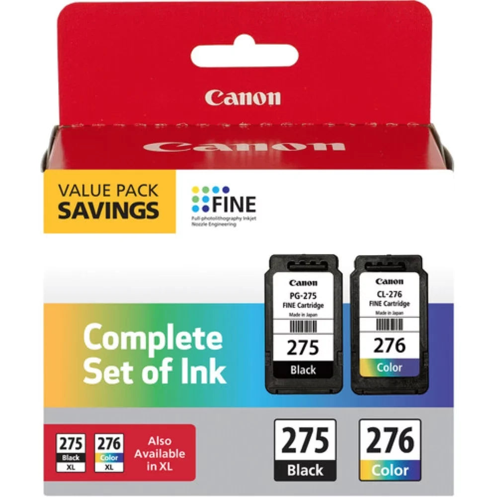 Orginal PG-275/CL-276 Value Pack Complete Set of Ink, Fully appropriate for PG-275XL and CL-276 XL
