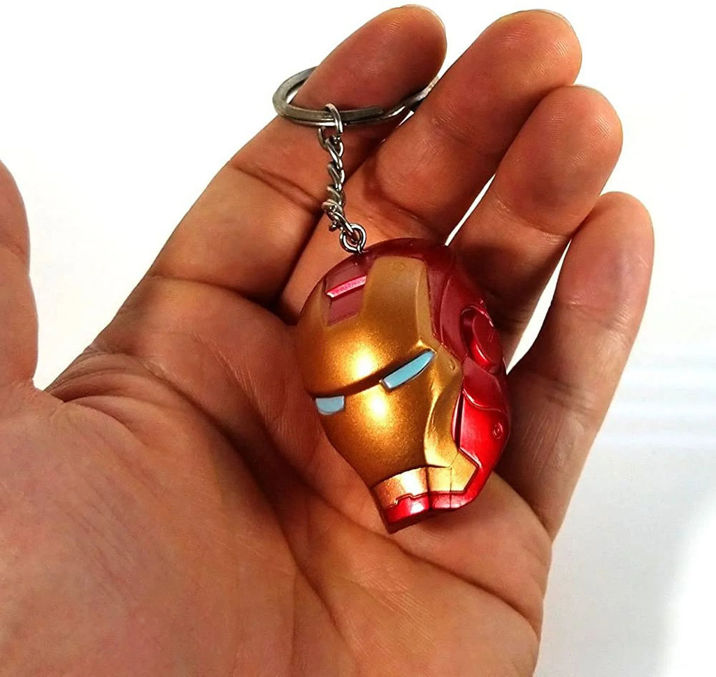 GFDay Superhero Iron Man Helmet Style Figure Keychain Key Ring