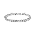 Haus of Brilliance .925 Sterling Silver 1/10 Cttw Womens Miracle Set Round cut Box Clasp Diamond and Bead Link 7.25" Tennis Bracelet (I-J Color, I2-I3 Clarity)