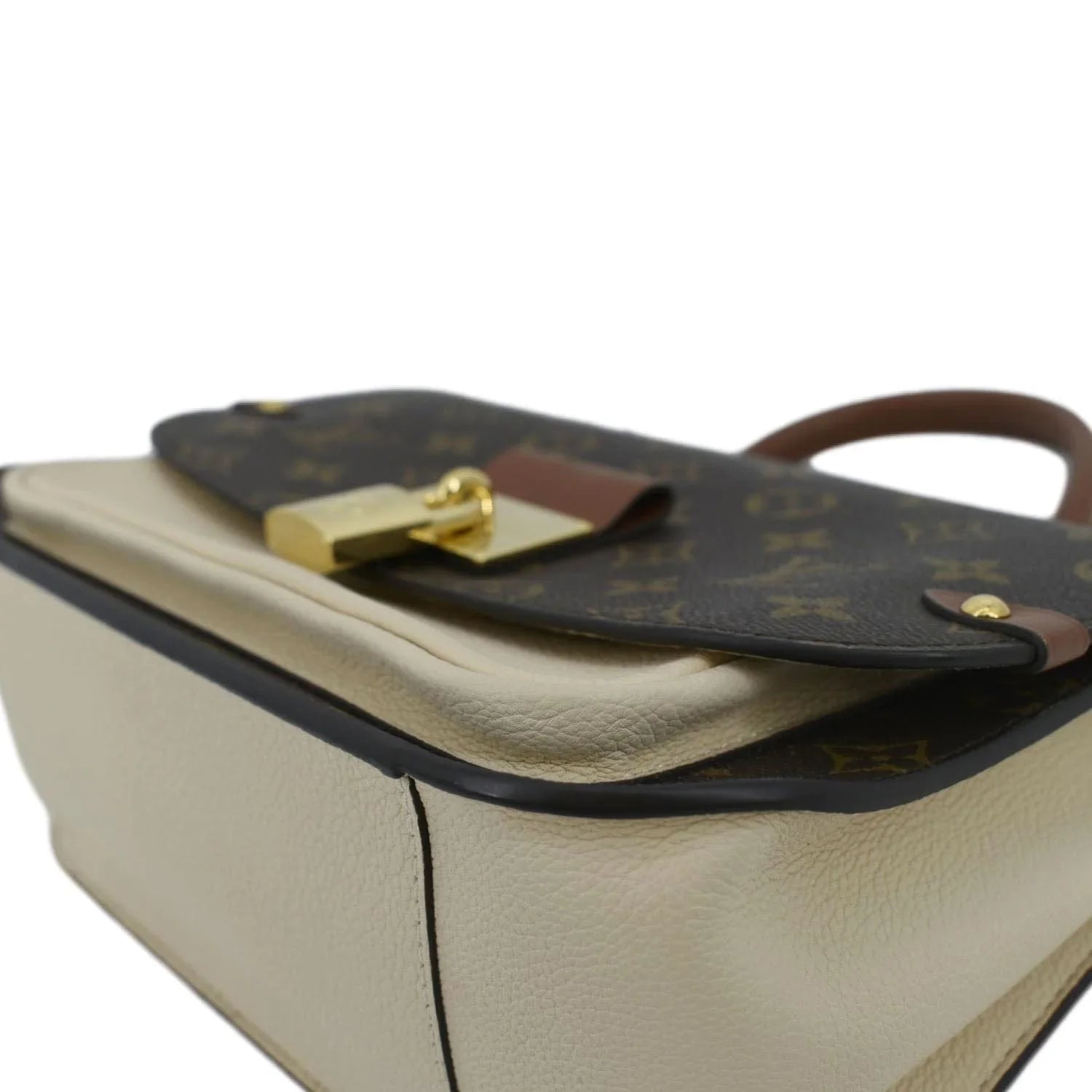 Pre-owned LOUIS VUITTON Vaugirard Monogram Canvas Shoulder Bag Creme
