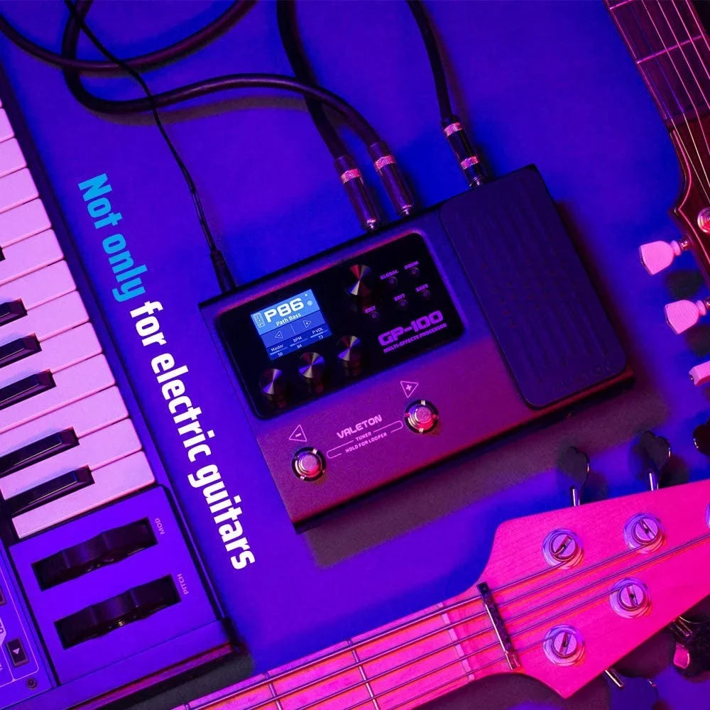 Valeton GP-100 Multi-Effects Processor, (with 9V power supply)
