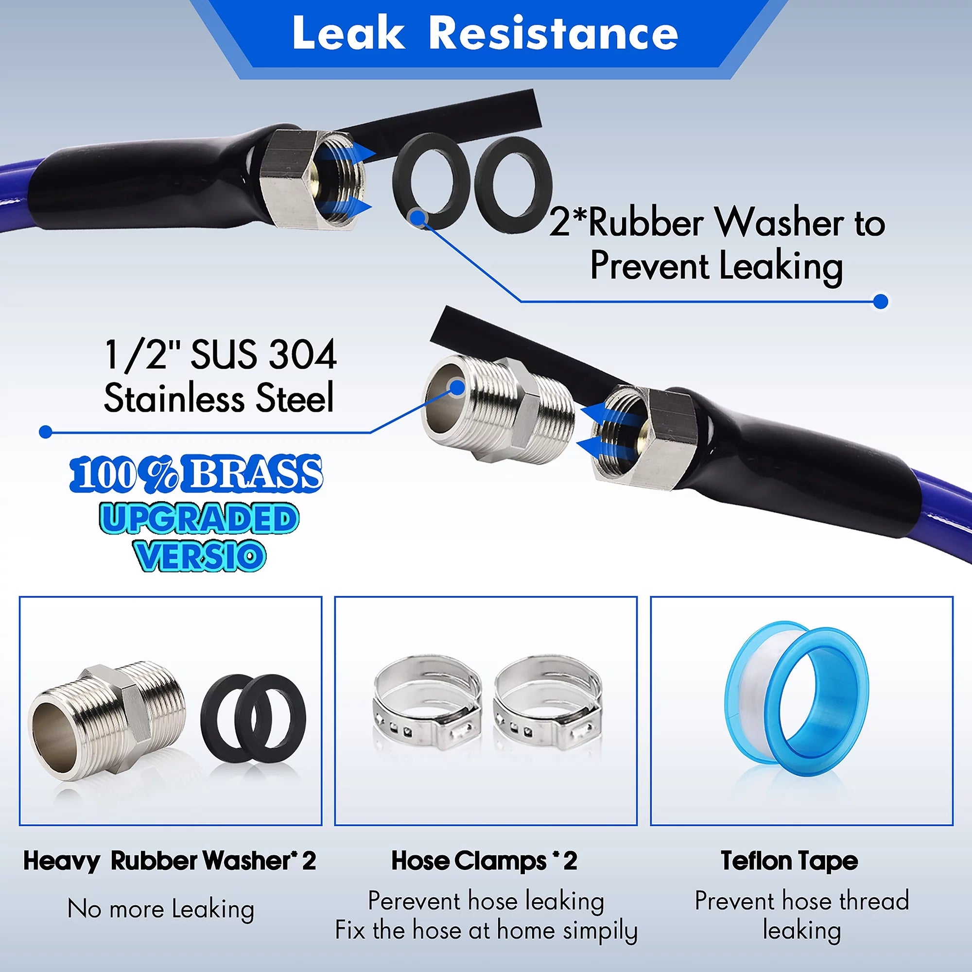 15 FT  Heated liquid Hose for RV Outdoor  Drinking moisture Hose Freeze Protection Down to -45 F for RV  Trailer