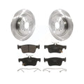 Transit Auto - Rear Disc Brake Rotors And Ceramic Pads Kit For 2019-2022 Acura RDX K8T-103170
