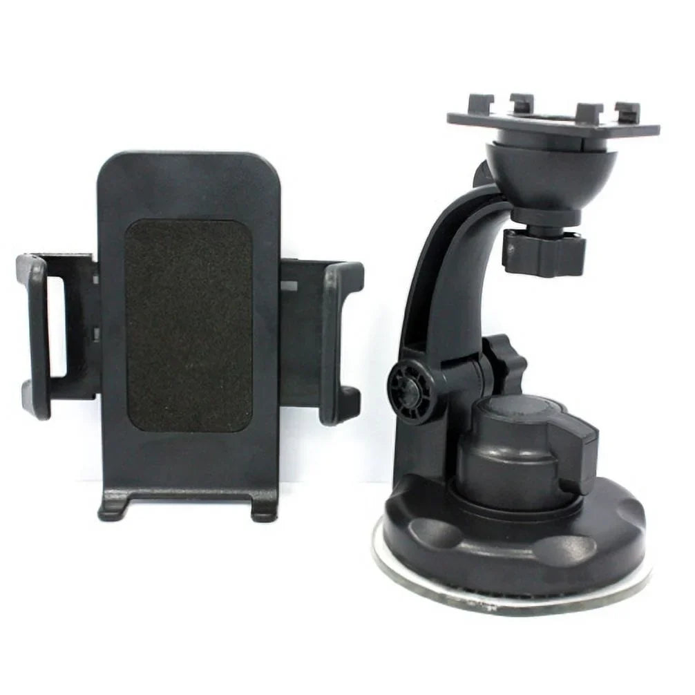 Car Mount Windshield Phone Holder Swivel Cradle Window Rotating Dock Suction Black D8 for Motorola Droid Turbo 2, Moto Z Droid Force Droid -  Galaxy J3 J5 J7, Note 4 5, S5 S6 Edge Edge+ S7