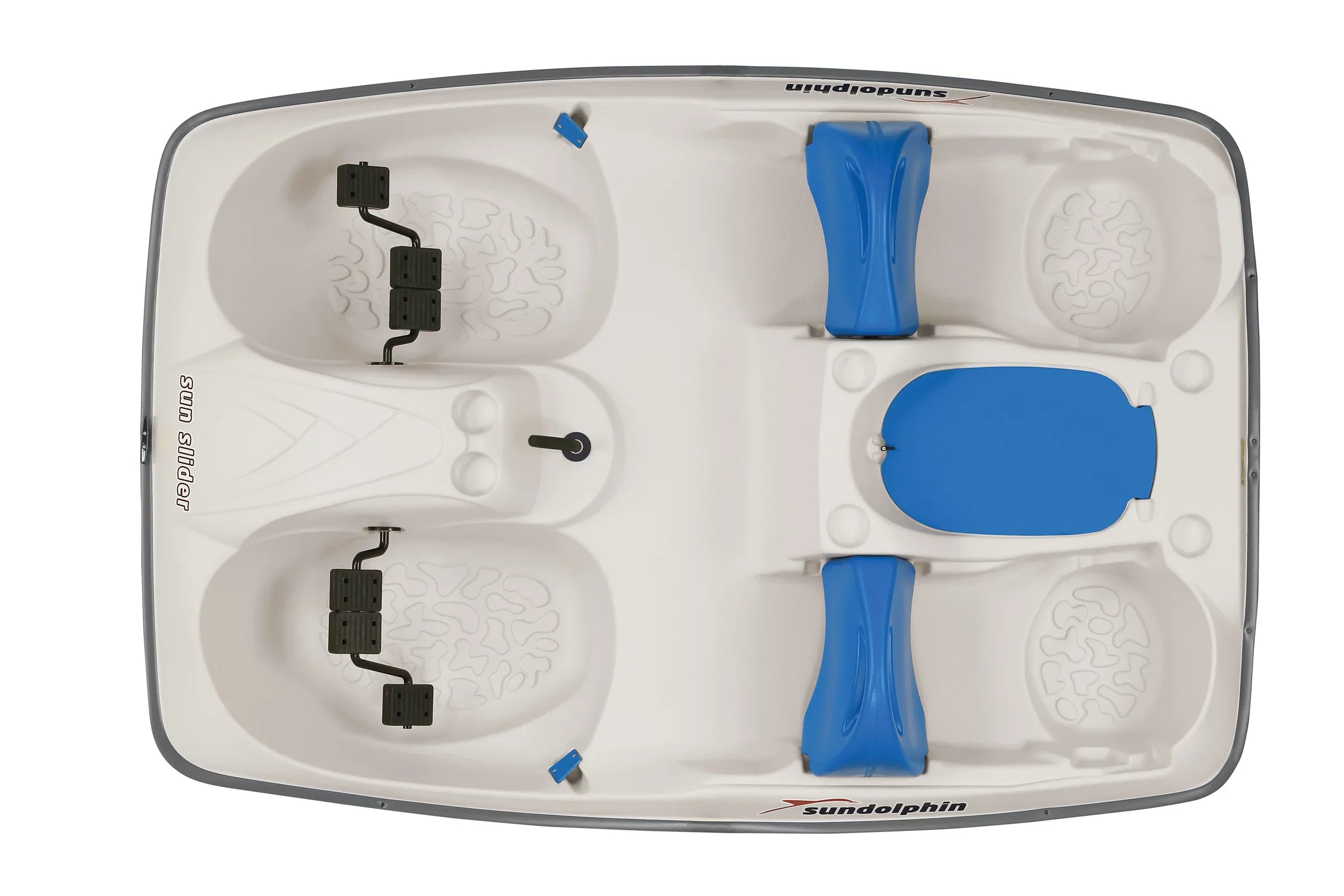 Sun Dolphin 5 Seat Sun Slider Pedal ship with Canopy, Blue