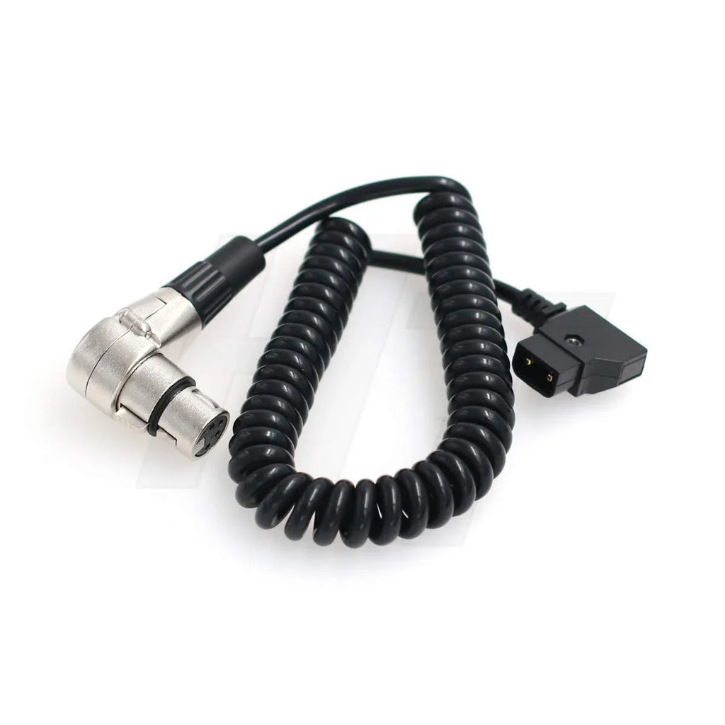 Right Angle XLR 4 Pin Female D-tap Coi Power Cable for  F3 F5 Venice,  C300 MKIII C700, Blackmagic