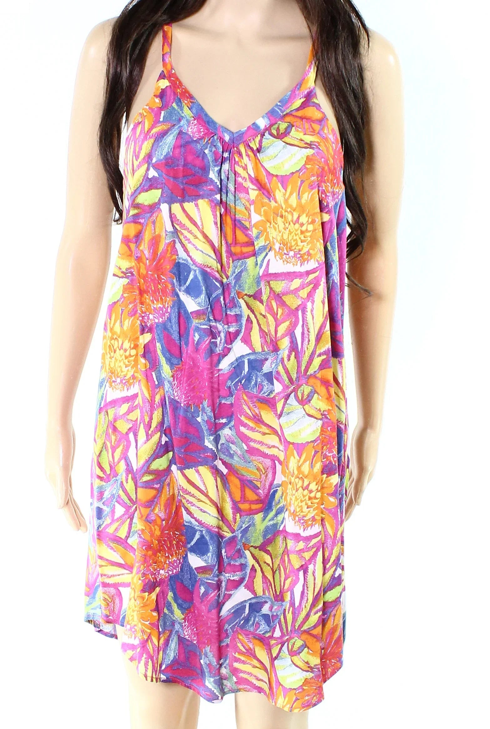 Lauren by Ralph Lauren NEW Pink Women XS Floral Racerback Sleep Chemise