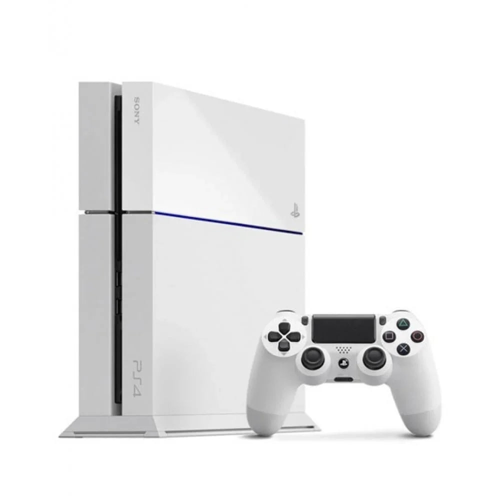 Pre-Owned  PlayStation 4 500GB Gaming Console White Headset with BOLT AXTION Cleaning Kit Bundle (Refurbished: Like New)