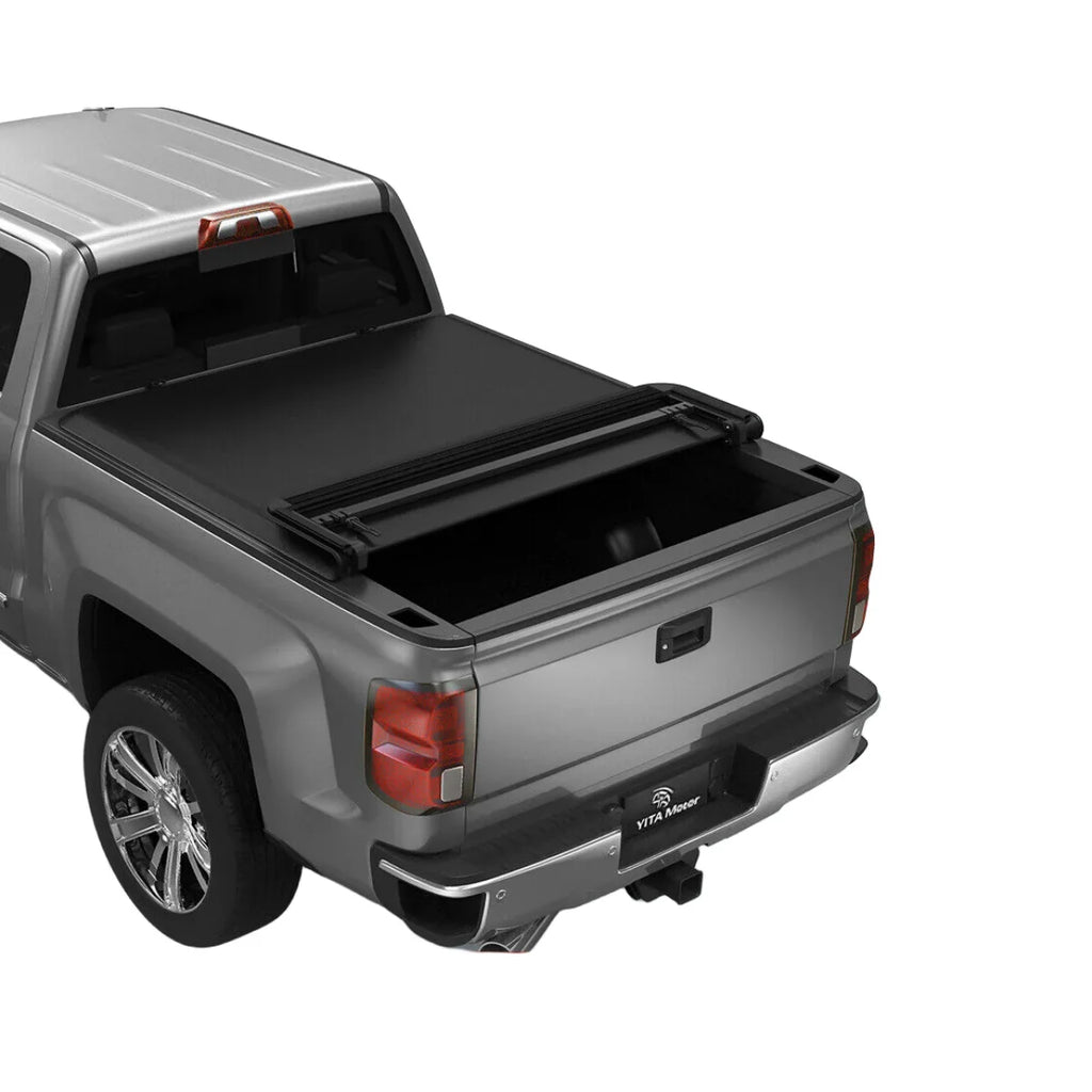 Ledkingdomus 5.7 ft Soft Quad Fold Truck Bed Tonneau wrap for 2019 2020 2021 2022 2023 Dodge Ram 1500