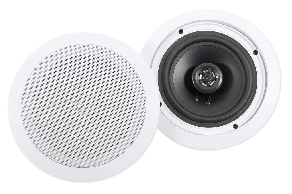 6-Zone Amp+6) 3.5" White Cube+2) JBL Pendant and Ceiling Speakers for Restaurant/Bar