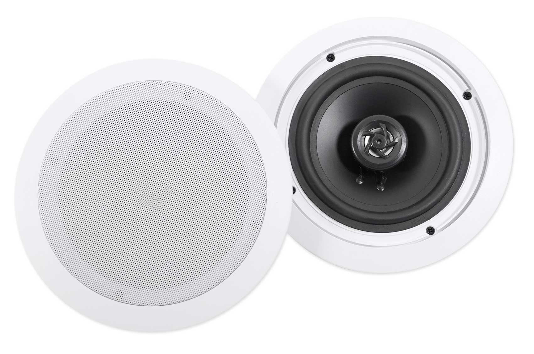 6-Zone Amp+6) 3.5" White Cube+2) JBL Pendant and Ceiling Speakers for Restaurant/Bar