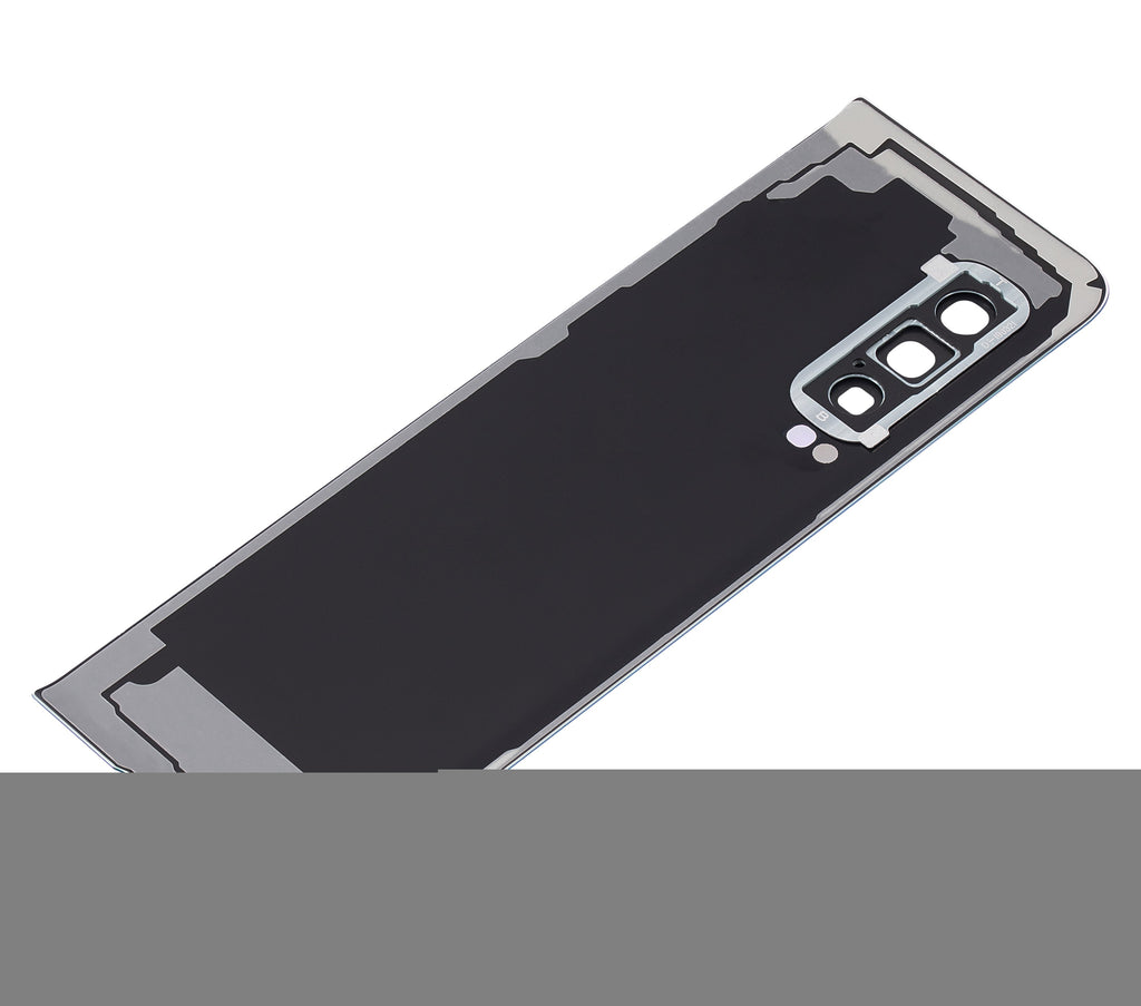 Replacement Back shield Glass With Camera Lens appropriate For  Galaxy Fold 4G (F900) (Aftermarket Plus) (Space Silver)