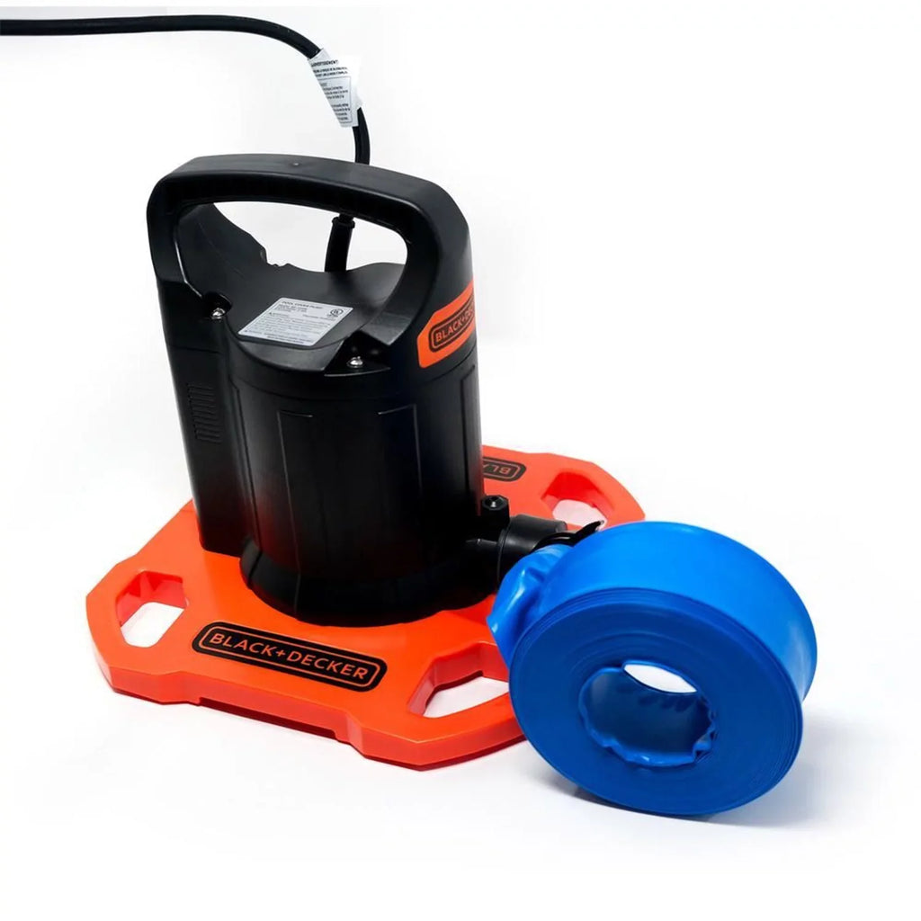 Black+Decker 1500 GPH Submersible Automatic Pool protector Pump with Discharge Hose