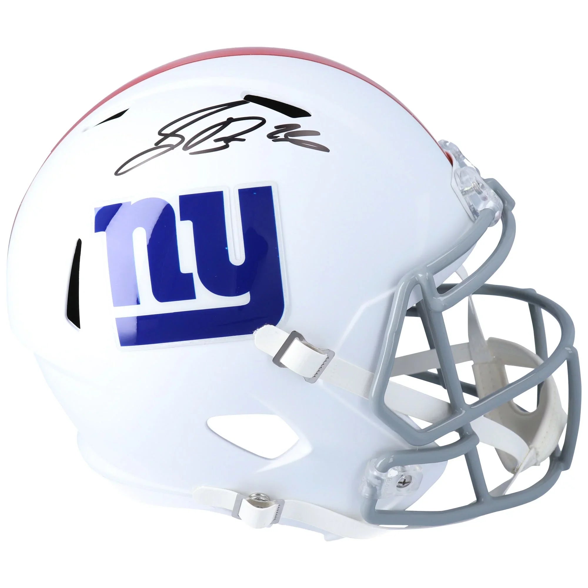 Saquon Barkley New York Giants Autographed Riddell Flat White Alternate Revolution Speed Replica Helmet