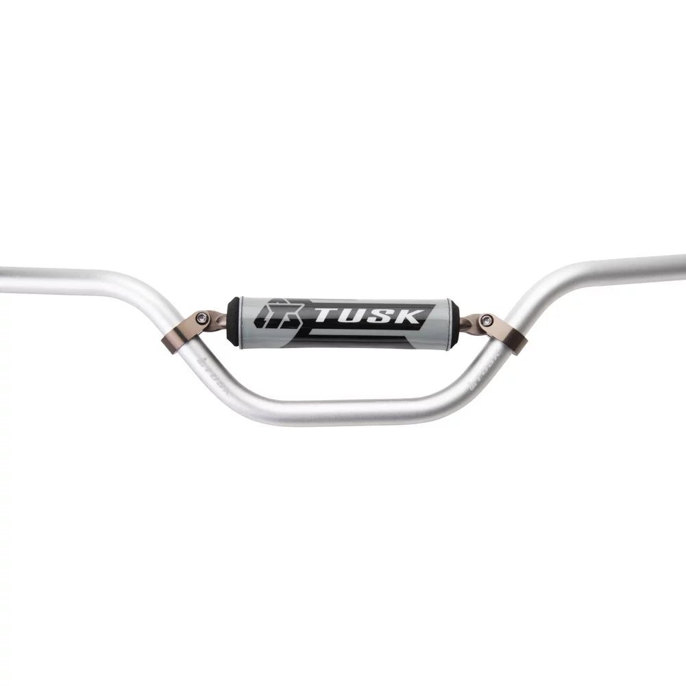 Tusk T-10 Aluminum 7/8" Handlebar Mini High Bend Silver For LEM LX4 2000