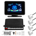 Walmeck Car Parking Sensor Reversing Radars System Front & Rear Support Sound Warning/Buzzer/Mute with 4 Parking Sensors Distance Detection LCD Distance Display Adjustable