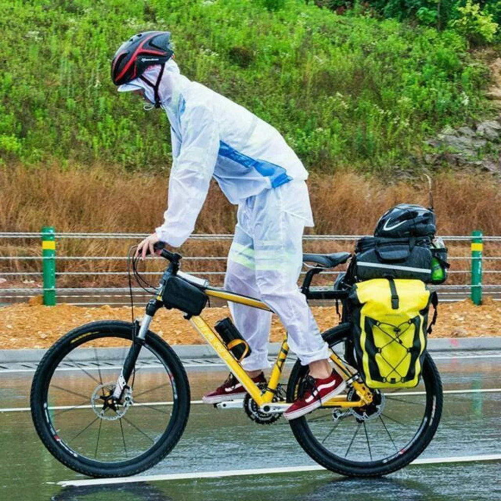 ROCKBROS Multifunction Road MTB Mountain Bike Bag Bicycle Pannier Rear Seat Trunk Bag 20-27L Yellow