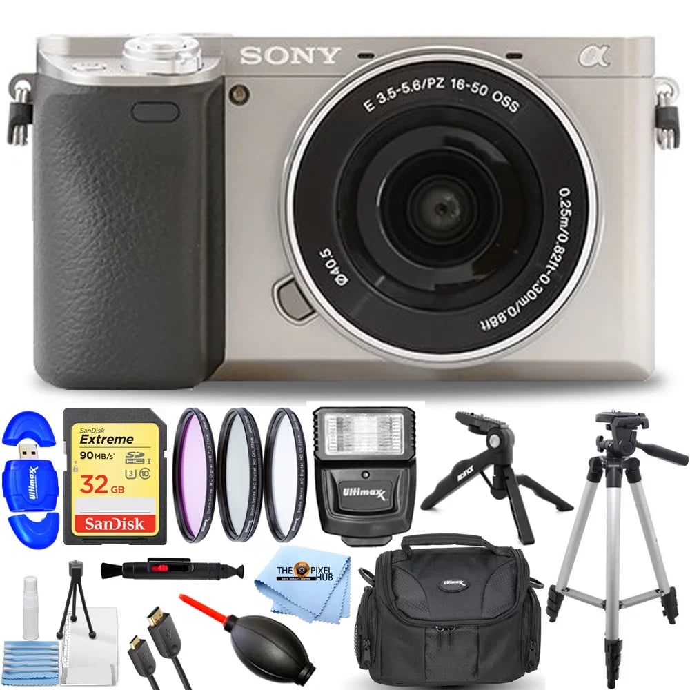 Alpha a6400 Mirrorless Digital Camera w/ 16-50mm Lens - 12PC Accessory Bundle