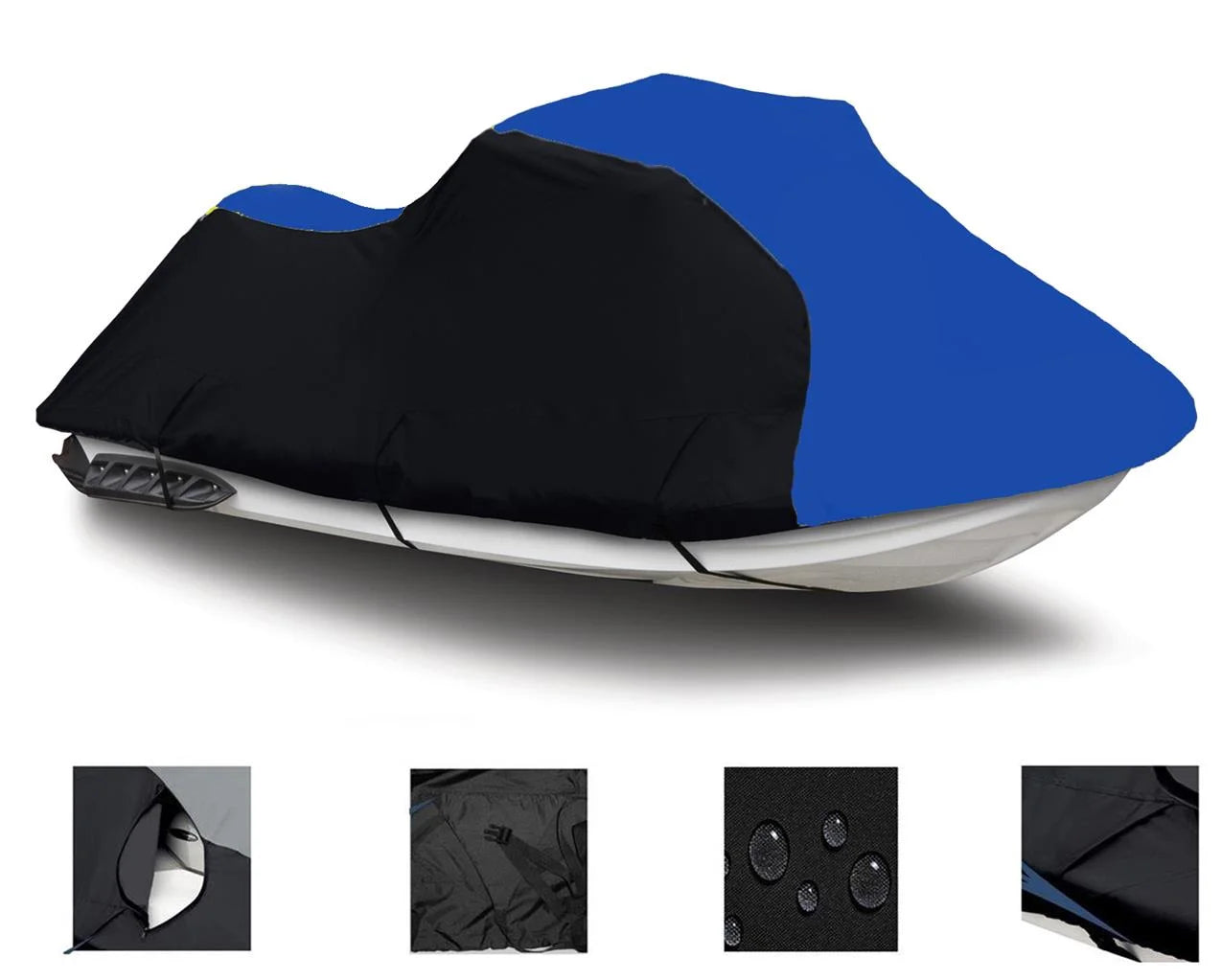 BLACK / BLUE HEAVY-DUTY shield matching for Polaris Pro 1200 2000 2001, Pro 785 1999 2000 Jet Ski Trailerable wrap 1-2 Seater
