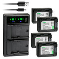 Kastar 4-Pack IA-BP210E Battery and LTD2 USB Charger Replacement for  HMX-F900, HMX-F910, HMX-F920, HMX-H200, HMX-H200BP, HMX-H203, HMX-H203BN, HMX-H204, HMX-H204BN, HMX-H205, HMX-H205BN