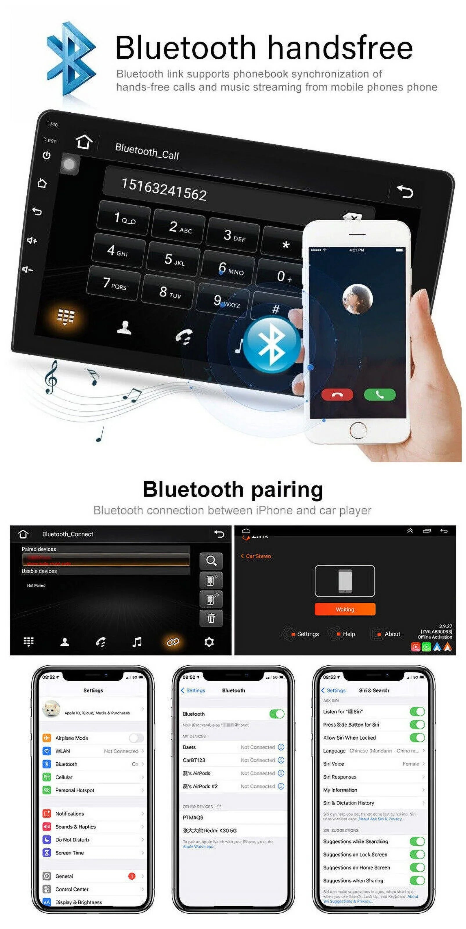 9" 1280*720 IPS For Mazda 6 2004-2015 Android 12.0 2+32GB Car Radio Stereo Player GPS Navi WiFi CarPlay