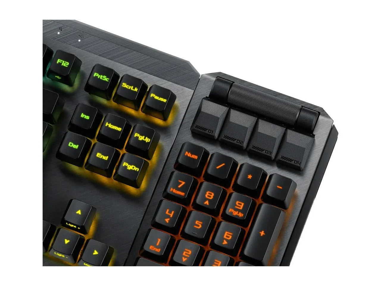 MA02 ROG Claymore II Wireless Modular Gaming Mechanical Keyboard with ROG RX Blue Switches, detachable numpad & wrist rest