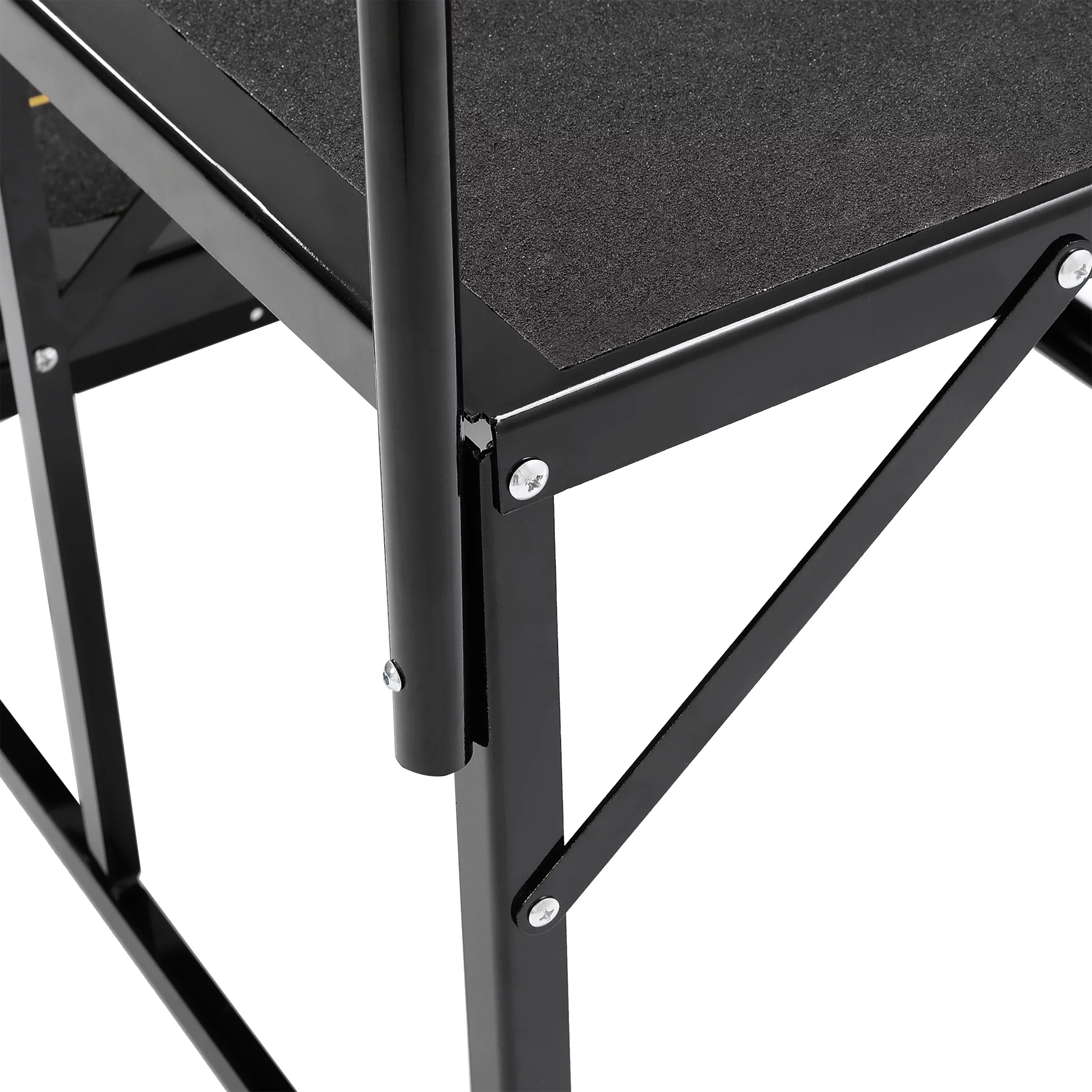 HECASA Universal 3 Steps Stairs Steel for RV Travel Trailer Camper Trailer W/ Side Load Hand-railing Armrest Hand Rail