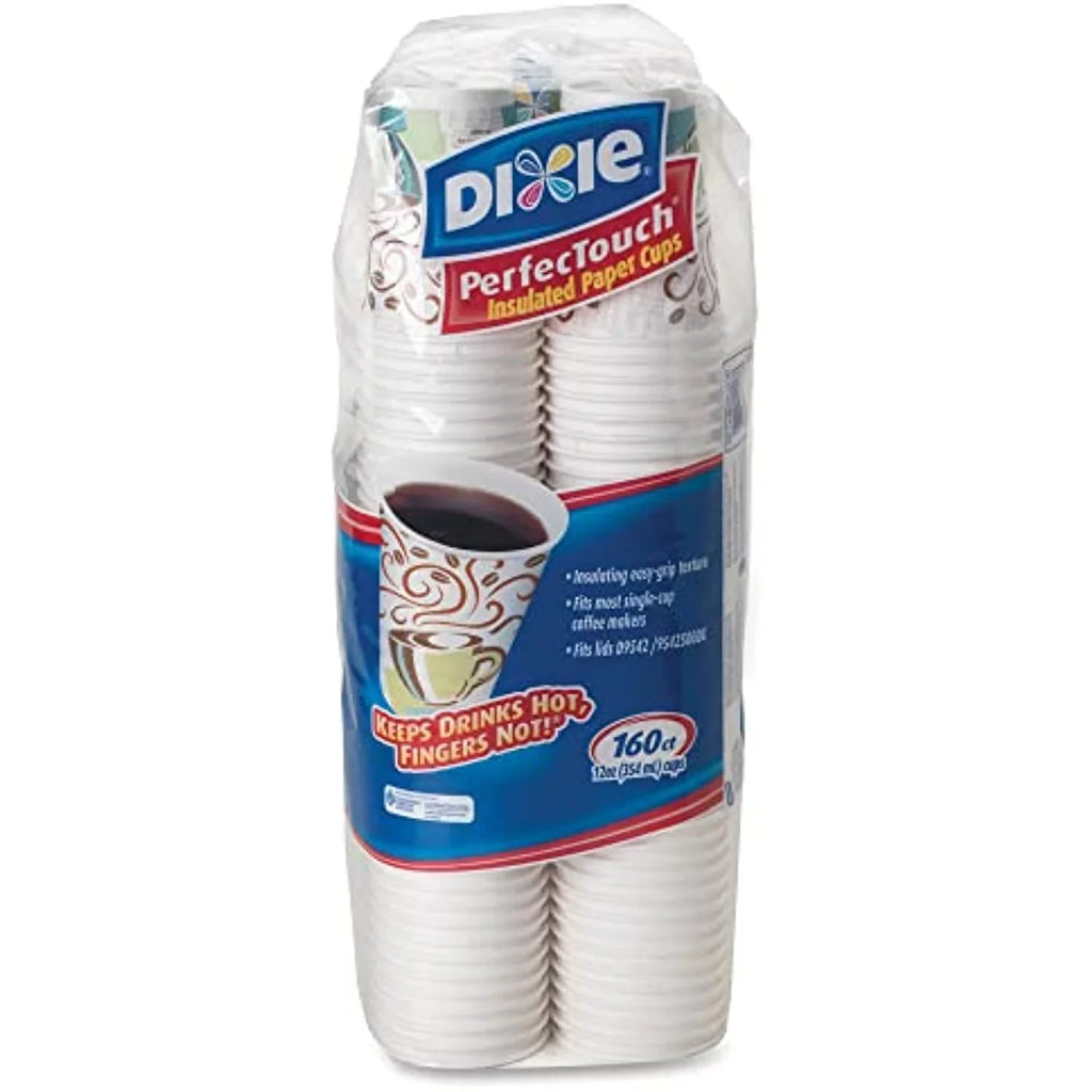 Insulated Paper Hot Coffee Cup By Gp Pro (Georgia-Pacific), Coffee Haze, 5342Cdsbp, 160 Cups Per Case, Coffee Haze Design. Dixie Perfectouch 12 Oz