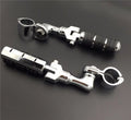 HTT-MOTOR Chrome Regular Footrest Foot Pegs with 1-1/2" 1.5" Short Angled Clamps For Harley Sportster 883 XL 1200/Triumph Rocket 3 /Kawasaki Vulcan VN400 VN900 VN1500 VN2000