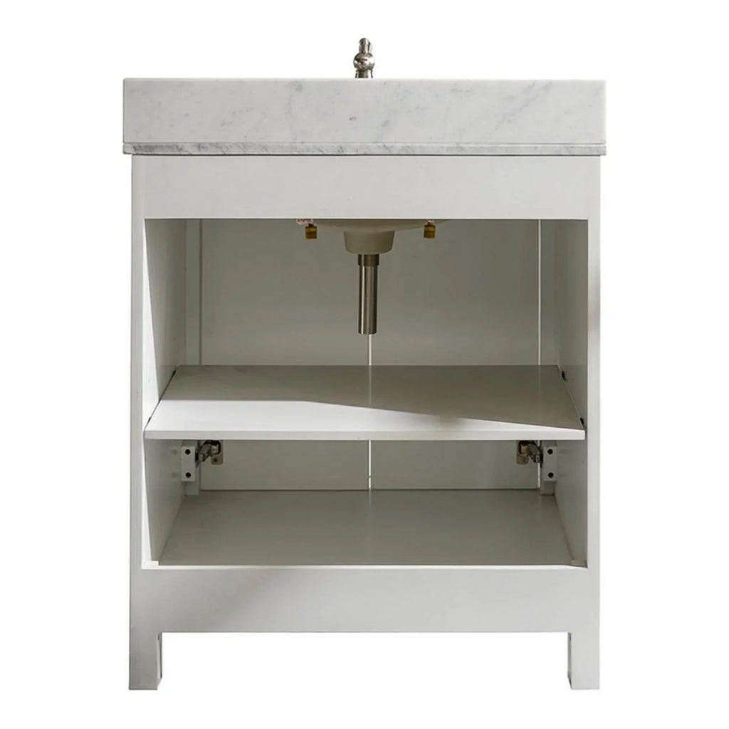 Legion Furniture 30" Contemporary MDF/Veneer Wood Sink Vanity Cabinet - White