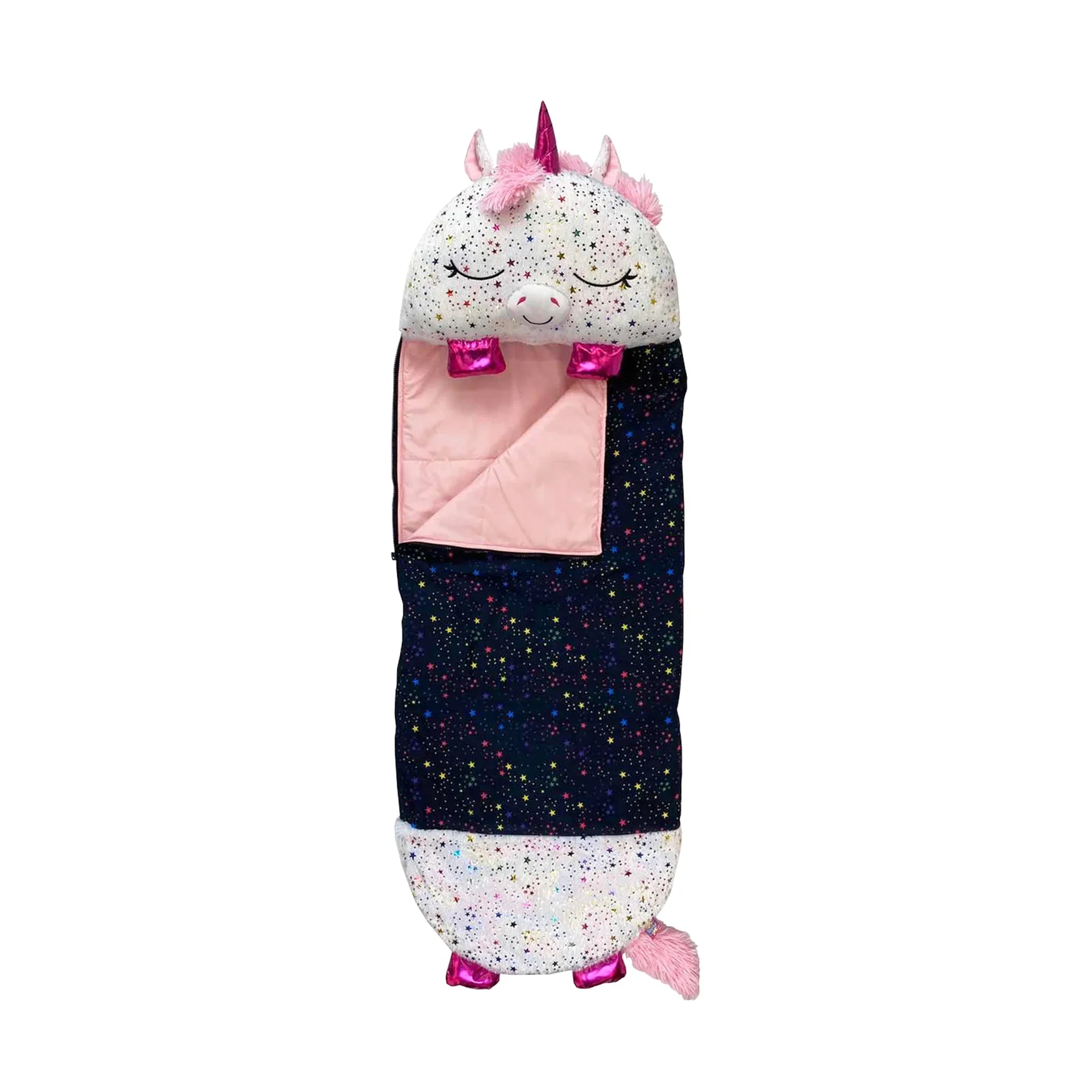 Happy Nappers Pillow Plush Toy and Sleeping Sack in One, Unicorn