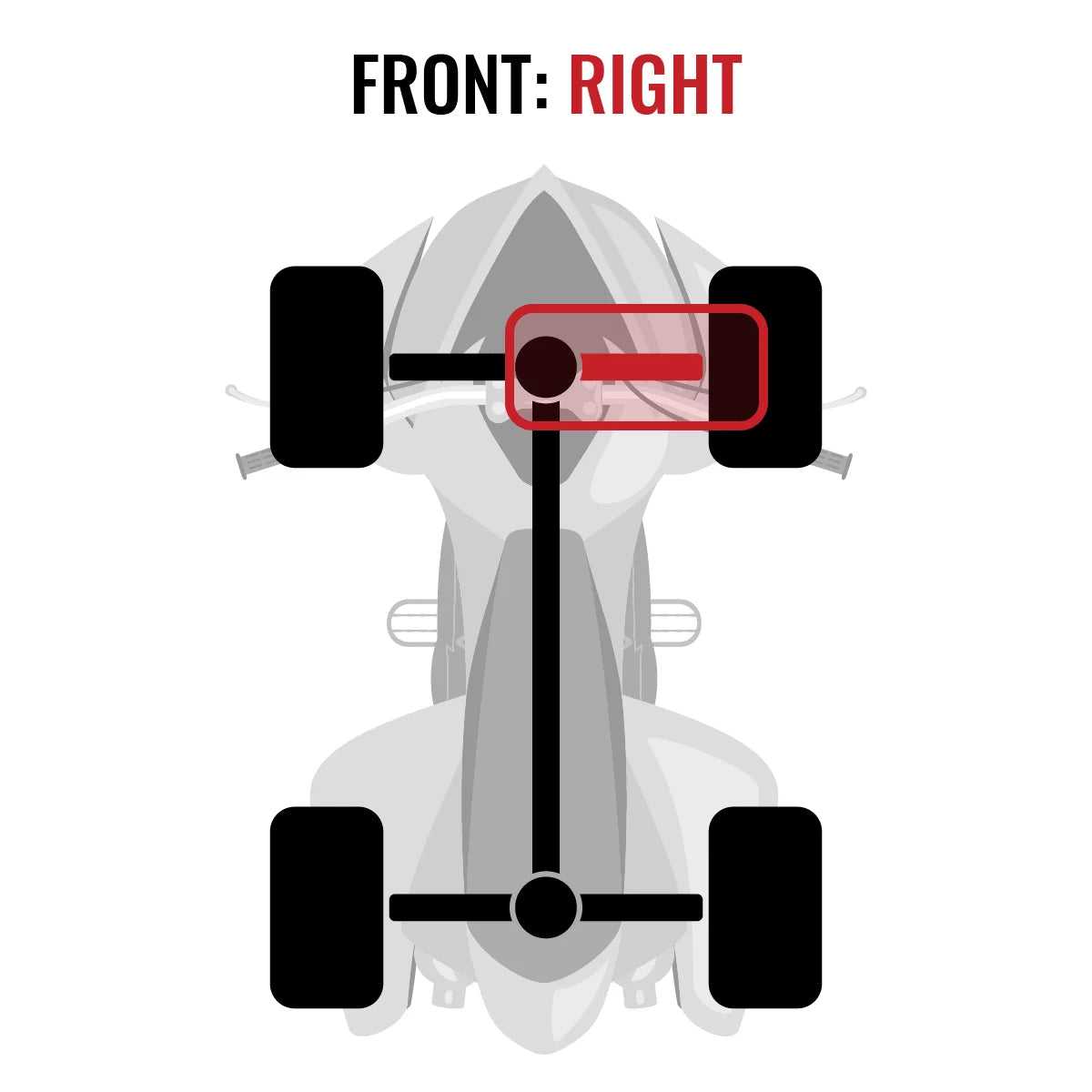 Sixity XT Front Right Axle matching with Can-Am Commander 1000 2015 - MAX 1000 DPS XT 4X4
